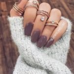 taupe winter nails