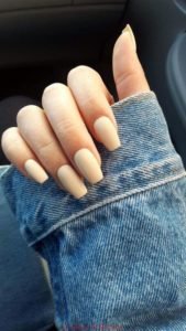matte beige nail polish