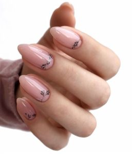 Vine nail art across nail beds