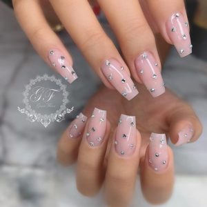 coffin nails with gems