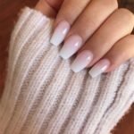 white acrylic nails ombre