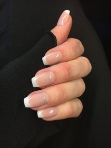Classic French manicure tips