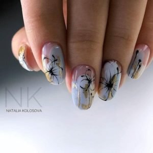 Floral patter nail foil