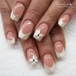 White and Gold French Manicure