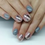 Silver Foil Nail Design