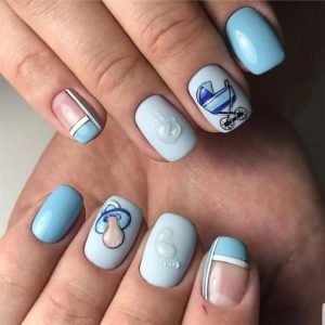 baby boy nail design