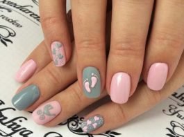 baby shower nail designs
