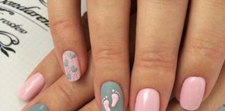 baby shower nail designs