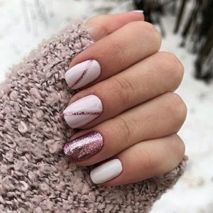 Rose gold polish and accents