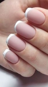 a classic french manicure nail design