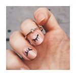 Eyelashes Nail Design