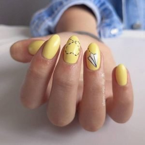 Paper plane nail art