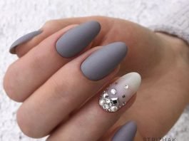 Grey Acrylic Nails Designs