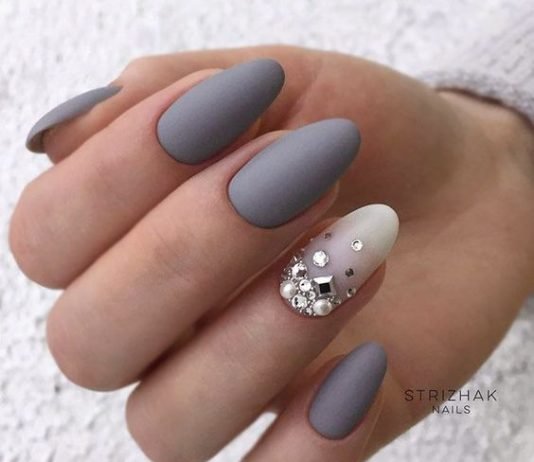 Grey Acrylic Nails Designs