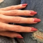 Pale Red Nails