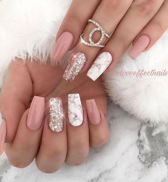 swirl nails, cute nails - SoNailicious