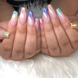 rainbown ombre holo