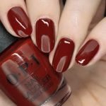 dark red nails