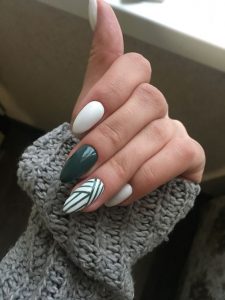 white and green stripes