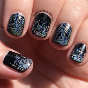 black glitter holo