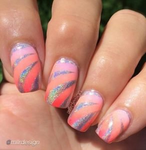 coral hologram striping