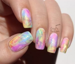 multicolor ombre holo