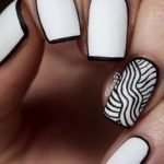 black outlined white