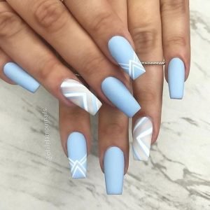 sky blue matte triangles