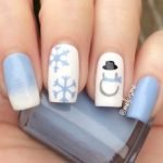 blue white snowman