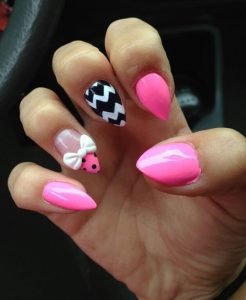 pink chevron stiletto