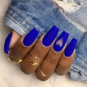 matte blue hearts