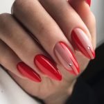 clear nail design red