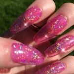 clear pink nails
