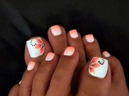 flower orange white toes