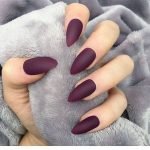 dark purple matte stiletto