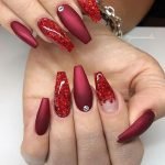 dark red nails