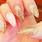 gold glitter stiletto