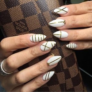 white stripe stilettos