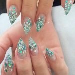 green glitter stiletto