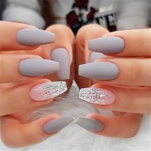 light matte grey acrylics