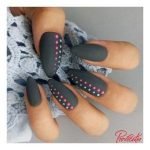 grey with pink white dots