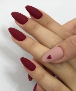 deep red matte hearts