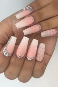 white peach ombre matte