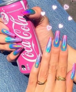 rainbow iridescent finish summer
