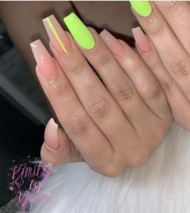 striped neon clear acrylic