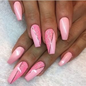 diagonal glitter pink