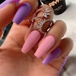 pink and purple matte coffin