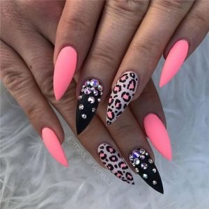 matte leopard pink