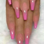 pink french ombre