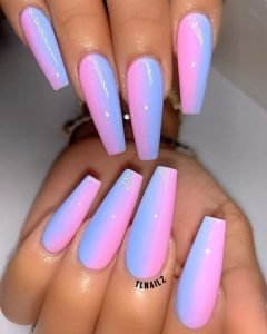 half ombre pastel